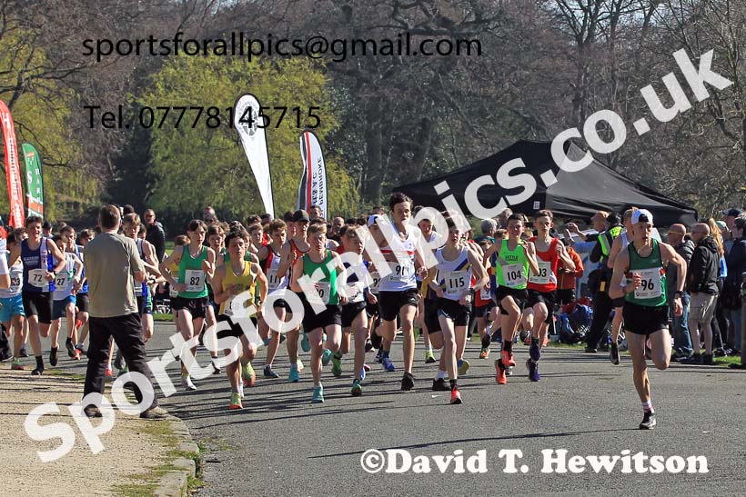 Boys Under-15s 5k, 2022 Northern 12 and 6 Stage Road Relays,  Birkenhead Park, Birkenhead, Wirral.  Photo: David T. Hewitson/Sports for All Pics